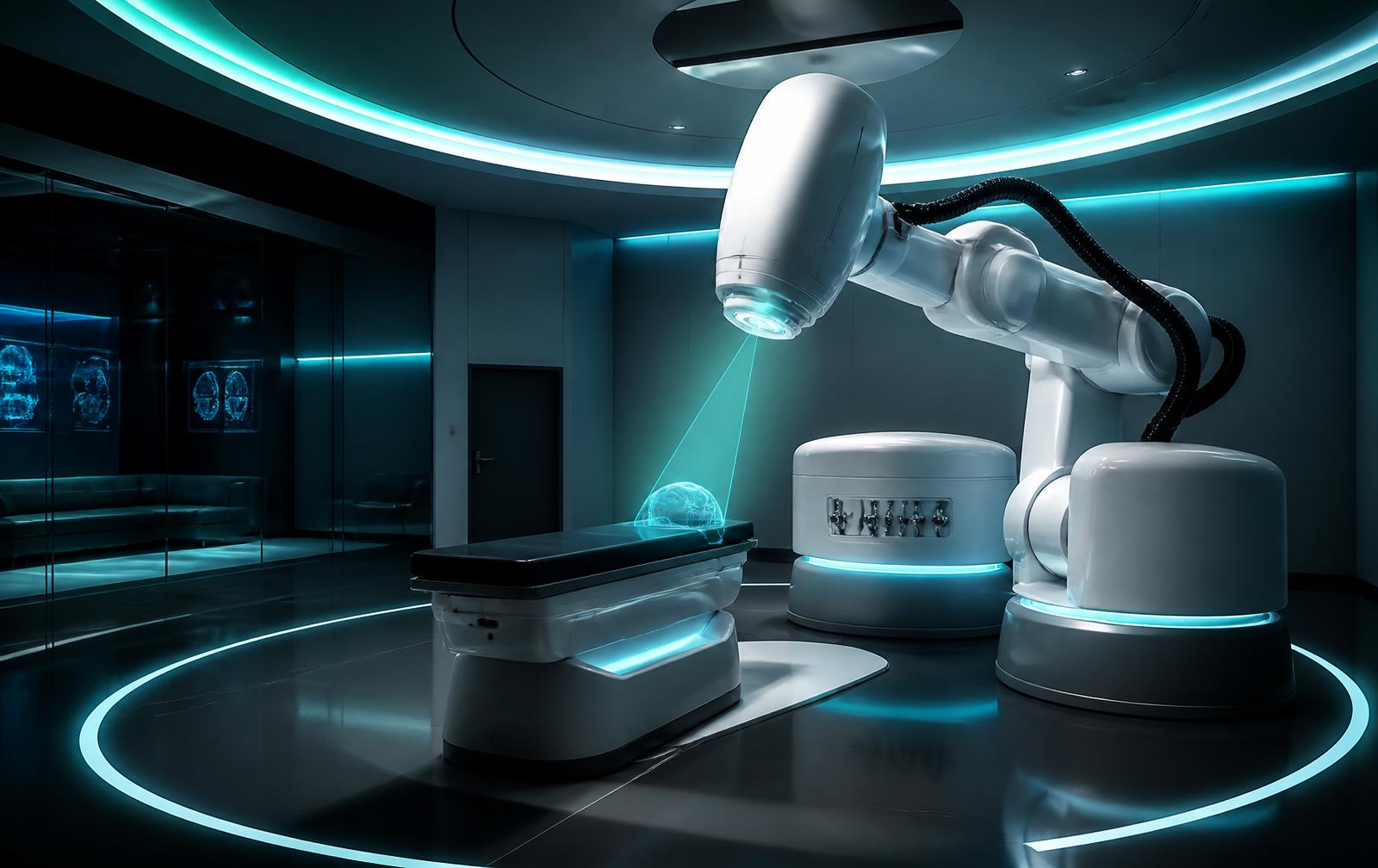 CyberKnife robotic radiosurgery system in a treatment suite